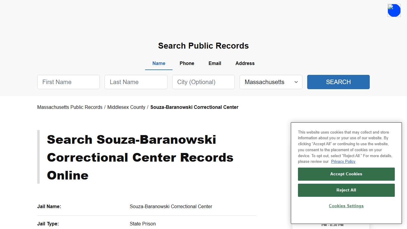 Souza-Baranowski Correctional Center - Middlesex - Massachusetts - TPI